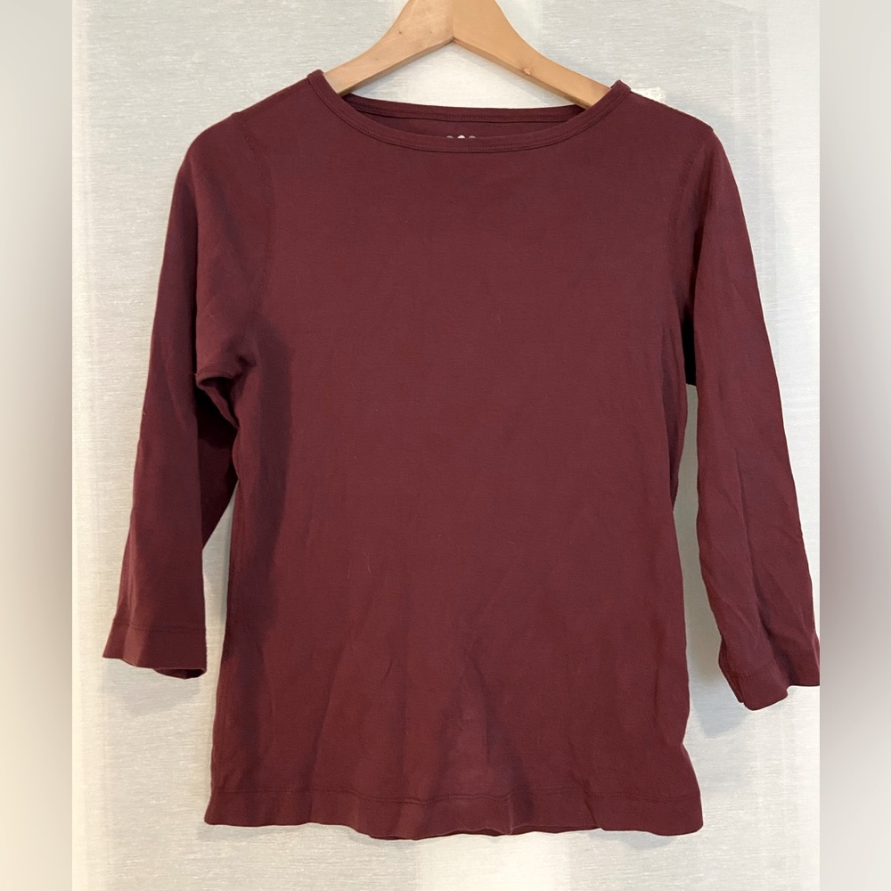 Three Dots 3/4 sleeve cotton tee